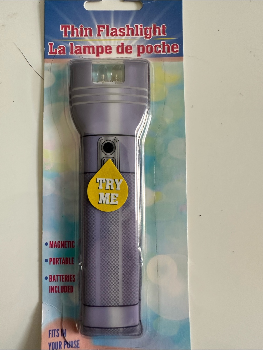 Portable Thin Pocket Flashlight - Purple